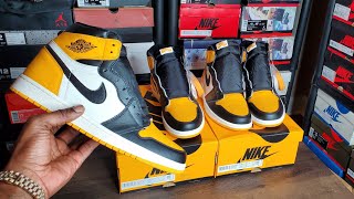 Taxi Yellow Toe Jordan 1 Updated Nike Version Cross Da Water Review!!