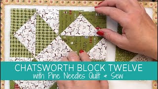 Chatsworth Block of the Month with Doug Leko and Pine Needles Quilt & Sew - Block Twelve