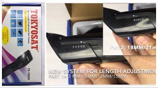 New Length Adjustment System in Hair clipper TOKYOSAT 8026