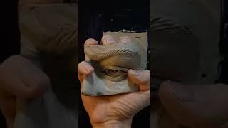 Clay an eye / how to make an eye with clay/  easy way 👁  #sculpture #learning #art