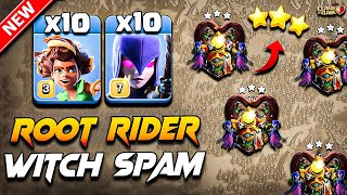 Th16 Attack Strategy With (ROOT RIDER & WITCH) | Best TH16 Root Rider Witch Attack (Clash Of Clans)