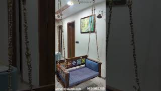 Wooden Swing with Brass Chain Set - Royal Ambience #jhula #swing