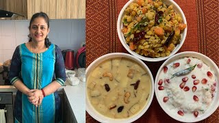 Day 8 Navrathri Special - Yogurt Rice | Channa dal Sundal | Moong dal Payasam