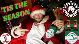 Bourbon Barrel Aged Peppermint Porter Review from Lexington Brewing | HAPPY HOLIDAYS!!