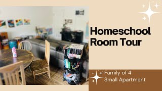 Homeschool Room Tour | Our small apartment with a family of 4 | Home Space visit