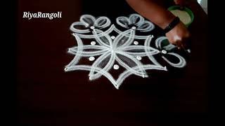 Diwali special kolam|5*3dot deepavalimuggulu|Tradional kolam|Pandagamuggulu|deepavali easyrangoli