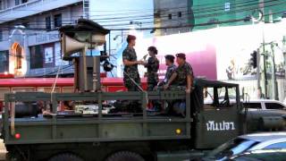 In Bangkok - Soldiers singing before attack