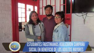 FAUSTINIANOS REALIZARON CAMPAÑA SOCIAL EN BENEFICIO DE LOS ADULTOS MAYORES