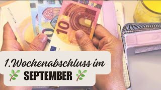 1. Wochenabschluss im September #umschlagmethode #budgeting