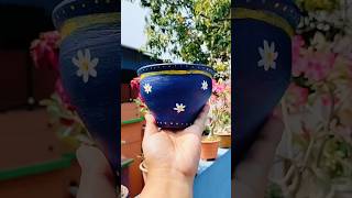 Diy pot painting🎨#diy #diycrafts #craft #craftideas #shorts #ytshorts