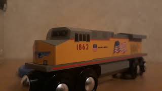 Union Pacific Diesel Locomotive Wooden Train