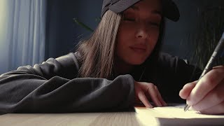 drawing you ASMR ✏️ - rainy day, soft spoken, sounds for sleep