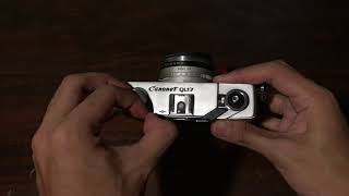 THIS IS HOW TO REWIND FILM ON YOUR CANONET QL17 GIII