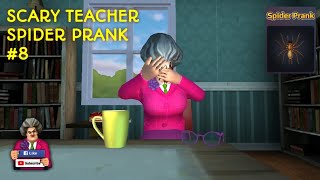 Scary Teacher 3D/SPIDER PRANK/LABA - LABA MENYERANG GURU/Level 8/Bölüm 8