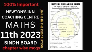 XI Mathematics Guess Paper 2023 Newton's Inn Coaching Centre guess paper