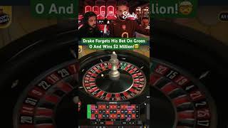 Drake Forgets His Bet On Green 0 And Wins $2 Million! #drake #roulette #casino #maxwin #highroller