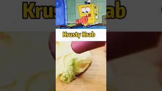 SpongeBob loves his job as a fry cook at the Kristina Krab #spongebob #food #kitchen  #short #shorts