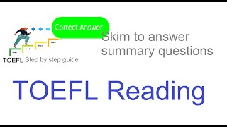 How to answer TOEFL summary questions