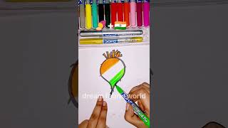 🍠🧡🇮🇳Easy independence day special drawing|happy independence day|indian flag drawing#indianflag