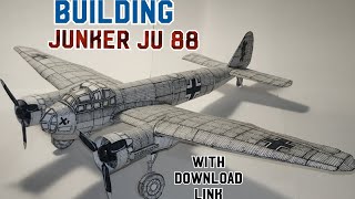 Building 🇩🇪Junker Ju 88🇩🇪 (German Bomber Airplane) #papercraft #military #model #lastvideoof2022