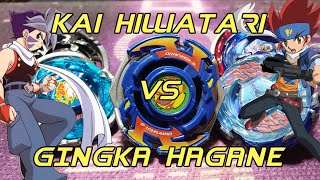 Kai Hiwatari ( Dranzer S )  VS Gingka Hagane ( all pegasus beyblade ) - CROSS GEN X VS Metal Fury!!!