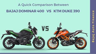 Bajaj Dominar 400 vs KTM Duke 390 -  Complete Detailed Comparison