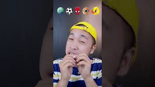 Makan permen viral sesuai emoji⚽ #asmr #mukbang