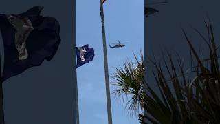 MH-60 over Virginia Beach oceanfront