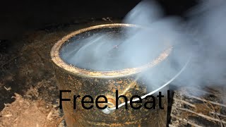 Sawdust stove heater, super cheap and easy.