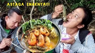 MENEGANGKAN !! menunggu hasil real count pilpres 2024, gas poll mancing dan masak di sungai