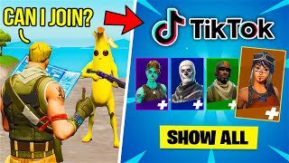 Trolling A TikTok Clan As A Default Then Showing Every Rare Skin!