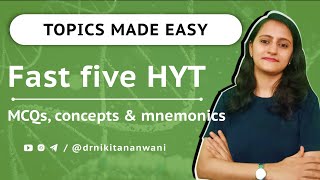 Fast five HYT MCQs - Concepts &  Mnemonics - |   |#neetpg  #usmle #drnikitananwani #fmge