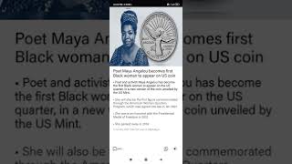 Poet Maya Angelou becomes first Black woman to appear on US coin