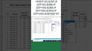 Trik Menentukan Jumlah Diskon Menggunakan IF Bertingkat di Excel  #jagoexcel #exceltips