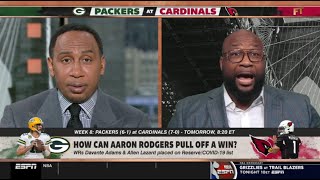 FIRST TAKE | Stephen A. & Marcus Spears reacts to Cardinals vs Packers in Week 8: Murray or Rodgers?