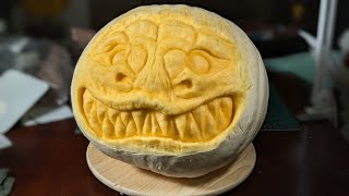 How to Sculpt a Goblin Pumpkin - Halloween Pumpkin Sculpting Tutorial