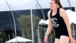 sports highlight Humboldt college women's high jump