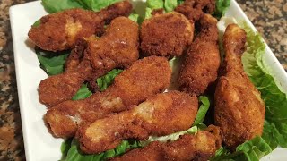 أفخاذ🍗 الدجاج مقلية ومقرمشة بطريقة سهلة ولذيذة /fried chicken/