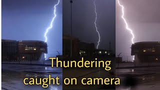 Real Lightning and thundering caught on camera