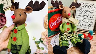 TUTORIAL RAG Doll / Make animal doll Rudolph the Red-Nosed Reindeer / 루돌프인형만들기