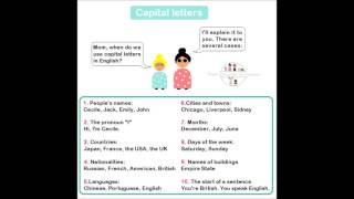 English learning: capital letters