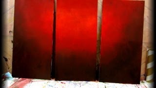 How to paint a vibrant red background - STEP by STEP - fast and easy