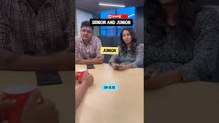 Senior Junior secret conversation #shorts #abeoye #trending #funny #comedy #viral #office