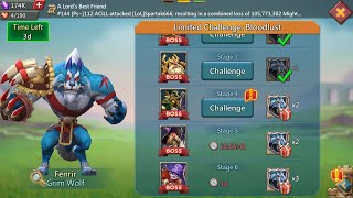 Lords mobile Limited Challenge Bloodlust Stage 4 | limited challenge Grim wolf Stage 4