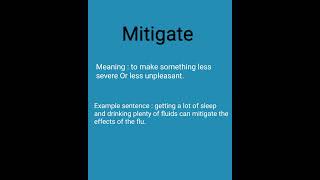 Advanced English Vocabulary "Mitigate"#englislearning #ielts #vocabulary #advanced #spokenenglish