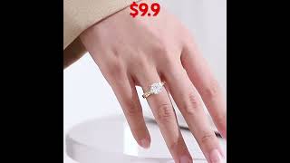 Korean version jewelry fashion simple zircon ring four claw creative inse wholesale. Www.qxrings.com