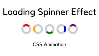 CSS Loading Animation - Create a Simple Loading Spinner Using HTML+CSS