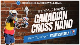 Canadian Cross Hand | Strong Hand | 30 Seconds | With Coaching | POWLAX Lacrosse Wall Ball Wizardry