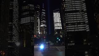 Beneath the Tribute in Light: Lives Passing by One World Trade Center #remember #shorts #anniversary