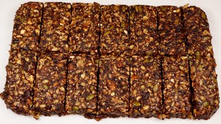 Energy Bar Recipe | Protein Bar Recipe | How To Make Energy Bar | Healthy Nut Bar With Honey